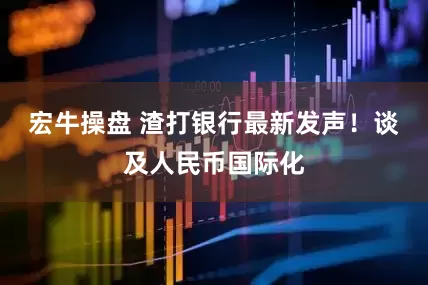 宏牛操盘 渣打银行最新发声！谈及人民币国际化