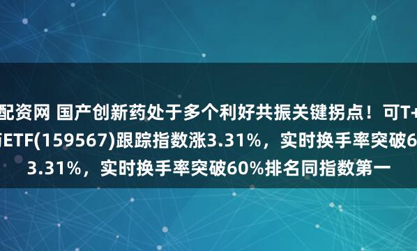 配资网 国产创新药处于多个利好共振关键拐点！可T+0交易的港股创新药ETF(159567)跟踪指数涨3.31%，实时换手率突破60%排名同指数第一